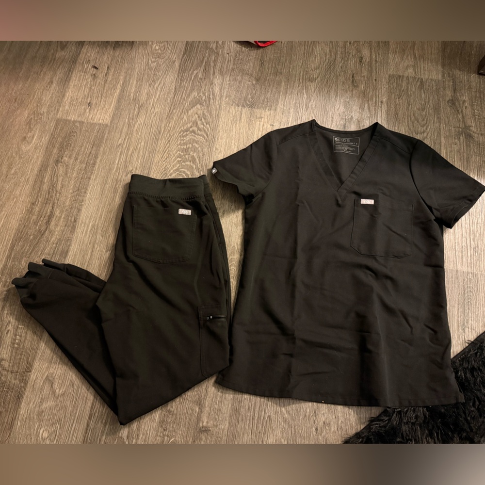 Figs Technical Collection Black Scrub set